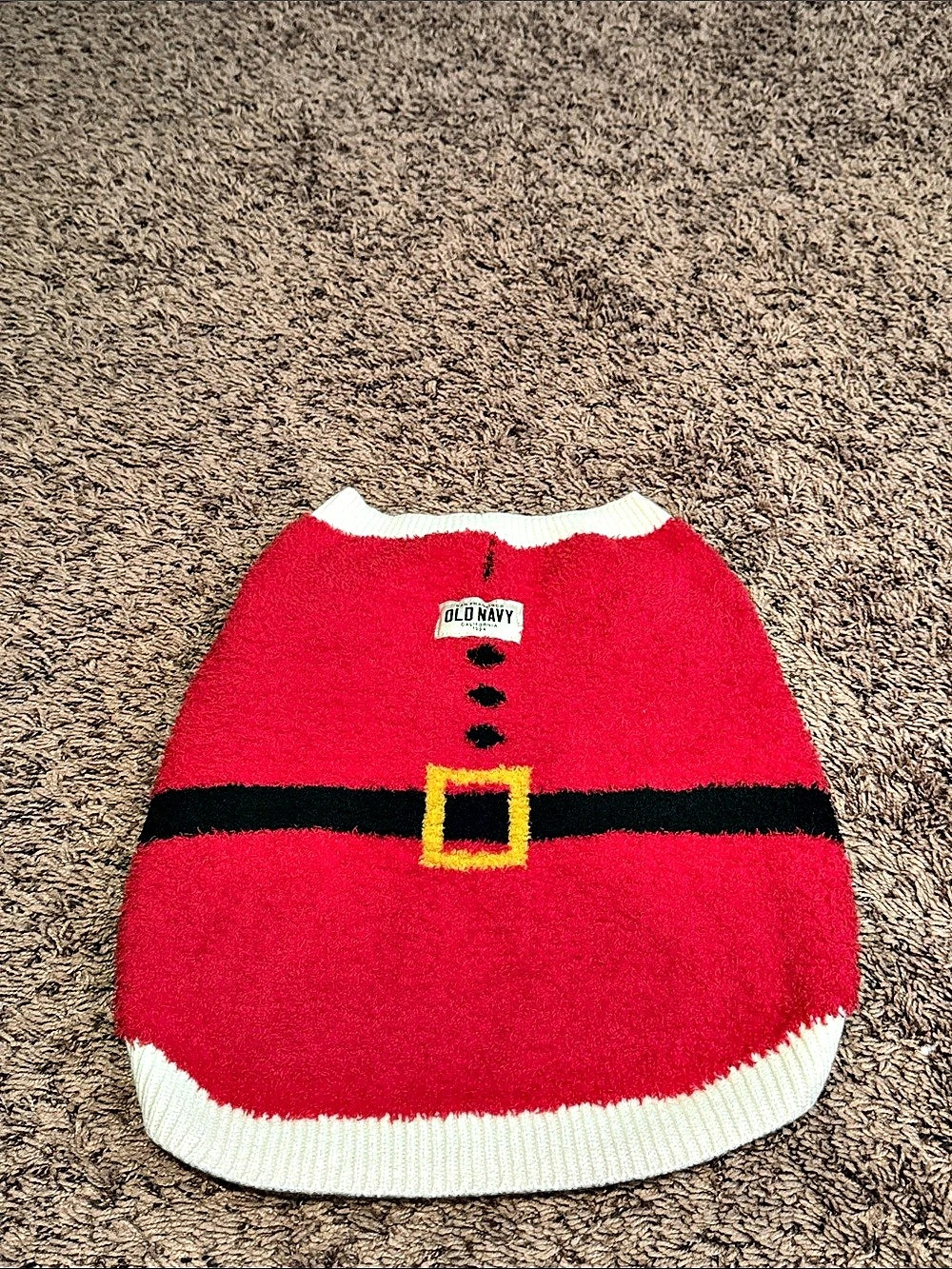 Old Navy Dog Sweater Red & White Baby Santa
